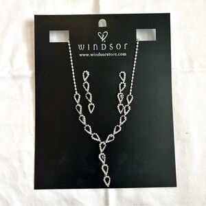 Windsor Teardrop Black Necklace and Earring set